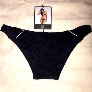Insight Bondage Shima Skinny Brief 4 Black w/White Diagonal Stripe